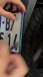 Combo 3 Món Phụ Kiện Xe Máy Titan SIÊU HOT: Ốp Biển Số Titan 7 Màu + Gác Chân sau nhôm Take + Móc Treo Đồ Titan - Nâng Cấp Xe Phong Cách