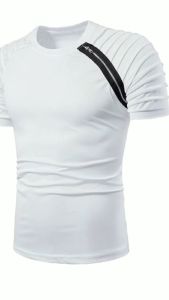 Áo thun Nam Áo phông Nam phối Xếp li Tay - Vai kèm khóa Ngực cách điệu chất liệu Polyester siêu mát không nhăn không phai màu. Phong cách ôm body lịch lãm sang trọng đẳng cấp nam tính. mẫu H44