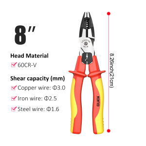 LAOA | LAOA Multifunctional Insulated Pliers Professional Electrician Tools High Quality Durable Hand Tool for DIY Repair