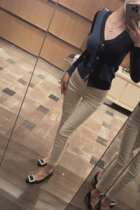 ชุดสูทลำลองสไตล์เกาหลีกางเกงขาเดฟกางเกงเก้าส่วนทรงดินสอผ้ายืดเอวสูงผ้ายืดเข้ารูปใส่แล้วดูผอมเพรียวแมทช์ลุคง่ายแบบพื้นฐานสำหรับผู้หญิง