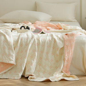 Class a Pure Cotton Towel Blanket Breathable Lightweight Air Conditioning Single Double Bed Summer Cool Children Covering Thin Quilt