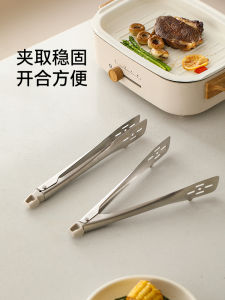 Thickened Stainless Steel Food Tongs Long Handle Kitchen BBQ Grill Spatula Heat Resistant for Home Use Cooking And Baking