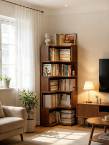 ZHUSHANXIA | Corner Bookcase Display Storage Cabinet