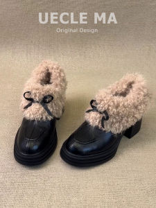 MASHUJIA | Insulated Fur Boot Womens Winter Shoes