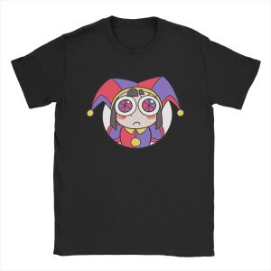 Bandai | Summer Harajuku Mens kids The Amazing Digital Circus Pomni Head 100% Cotton Clothing Casual Crewneck Tee Shirt Original T-Shirt