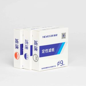 103 ความเร็วช้า Lab เชิงคุณภาพกระดาษกรองเซลลูโลสทางเทคนิคทางเคมีวงกลมช่องทางกรองกระดาษ 100 ชิ้น/แพ็ค