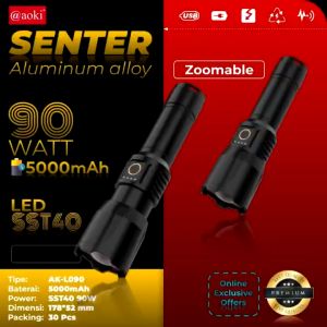 AOKI Senter 7 Mode Cahaya Magnetik Super Terang Portabel Pencahayaan Aktivitas Malam AK L025 - ZS