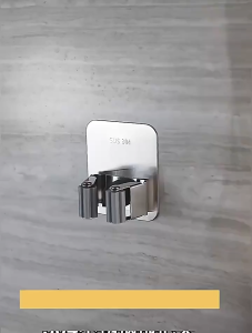 Gantungan Mop & Sapu Stainless Steel SUS304 Tebal Tanpa Paku Dinding Anti Karat Dengan Kait