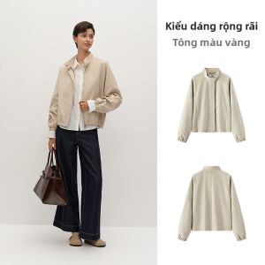 Semir | Áo Khoác Da PU Form Rộng với Tay Raglan