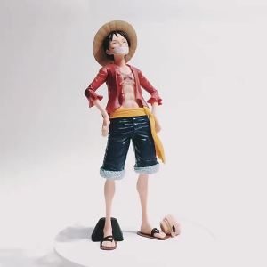 Bandai | Hot One Piece Anime Figure Confident Smiley Luffy Three Form Face Changing Action Figurine Doll PVC Model Toys Collection Gifts