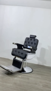 เก้าอี้ตัดผม เก้าอี้บาร์เบอร์ โต๊ะตัดผมชาย สำหรับทำผมตัดผม โช๊คไฮดรอลิค ปรับเอนได้ ฐานสแตนเลสส แข็งแรง ทนทาน Barber chair ร้านบาร์เบอร์ ร้านตัดผม