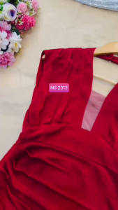 MYDU SHOP | MS 2313 – ĐẦM ÔM THUN NHỦ DỰ TIỆC CỔ ĐỖ LƯNG LAI XÉO TÔN DÁNG