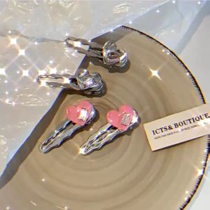 Kẹp tóc kim loại đính đá kẹp tóc nữ hình trái tim kẹp tóc xinh xắn ngọt ngào trái tim đính đá cho nữ - Life Style 4U