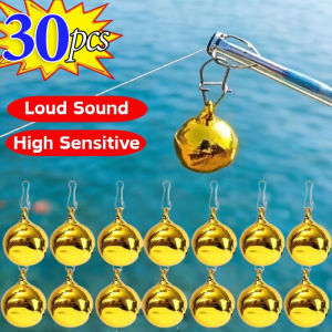 YESPERY 30Pcs High Sensitive Biting Reminder Clip-On Fishing Rod Tip Bell Loud Sound Fishing Bite Alarm Bell for Night Fishing