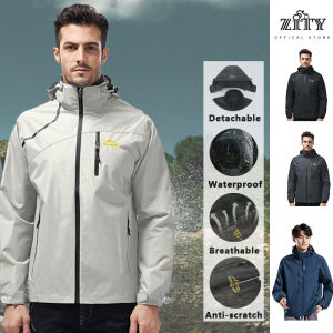 ZITY Mens Jacket – Waterproof Design with Stand Collar and Multiple Functional Pockets