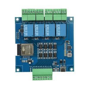 GAQQEE | 4/8-Channel ESP32 Wi-Fi Bluetooth Relay Module DC 9-24V ESP32 RS485 Modbus Optically Isolated Module Type-C Interface