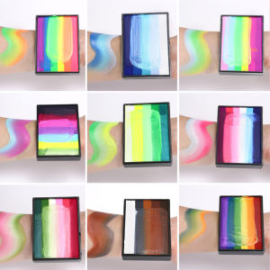 50g Face & Body Paint PaletteRainbow Face & Body Paint Water Soluble Body Paintingfor Holiday Cosplay Parties Art Stage Makeup
