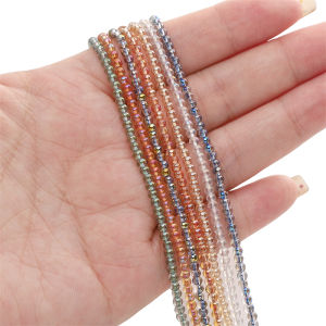 ลูกปัดแก้วทรงกลมขนาด3มม. 170ชิ้นสำหรับสร้อยข้อมือทำมือสร้อยข้อมือสร้อยคอต่างหูพวงกุญแจอุปกรณ์การทำเครื่องประดับหัตถกรรม DIY