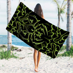 Chrome Tribal Spider Quick Drying Microfiber Beach Towel Lightweight for Swimming Camping Yoga - Bath Towel