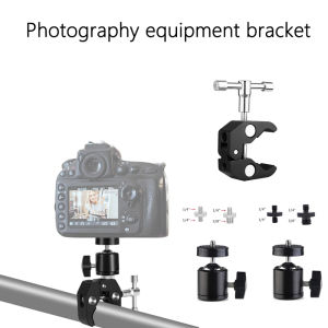 360 ° Fixed Bracket for Photography Equipment Camera Projectors Flashlights Light Stands Tripods 1/4 Screw Accessory