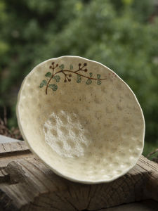 Retro Underglaze Ceramic Bowl Restaurant Home Use Karafune Special Bowl Restaurant Style Japanese Floral Pattern Dinnerware