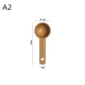 daily1Pcs 7.5 To 45ML Portable Multipurpose Beech Walnut Wooden Measuring Spoon Coffee Tea Sugar Kitchen GadgetDaily products