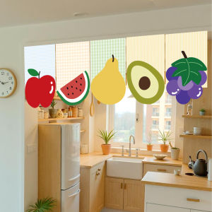 Khăn Treo Cửa Hình Trái Cây Hoạt Hình Dễ Thương Khăn Treo Cửa Phòng Khách Phòng Ngủ Bếp Trang Trí Rèm Ngắn Rèm Cửa Không Khâu