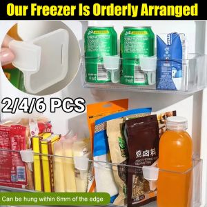 Universal Freezer Compartment Clip Freely Adjustable Fridge Divider Bottle Can Classified Storage Transparent Partition 冰箱分隔板