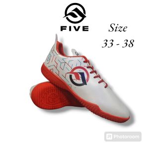 SEPATU FUTSAL ANAK FIVE GRAVITY PUTIH MERAH