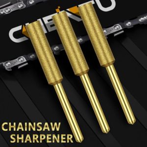 Diamond Coated Cylindrical Burr 4/4.8/5.5mm Chainsaw Sharpener Stone File Chain Saw Grinding Power Tools Kit