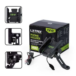 NEW PRODUK NINE LX TRIX HOLDER HM2 SPION + USB  INPUT 12 -24 VOLT OUTPUT USB 5 VOLT  ORIGINAL
