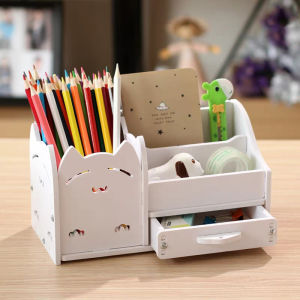 Creative and Cute Desktop Organizer with Drawer Design