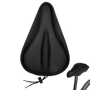PINMOAP 1PC Bicycle Seat Cover Gel Anti-Skid Breathable Waterproof 3D Thickened Seat Cover With Drawcord Is Necessary For Riding