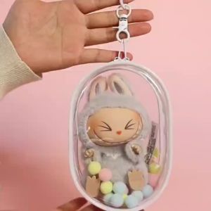 Labubu Crybaby lulu pig V3 V2 V1 Storage Bag Keychain Plush Doll Case Waterproof Dustproof