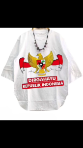 Baju Agustusan Dewasa Terbaru Merdeka Blus Katun Combed 24s Aplikasi Sablon S M L XL XXL 3XL Kaos Agustus Jumbo Seragaman Warna Merah Putih Blouse Hut RI Ke 80 Lengan Panjang