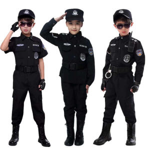 Rabbite Officer Career Police Costume for Kids Boys Girls SWAT Uniform Children Army Policeman Halloween Cosplay Clothes