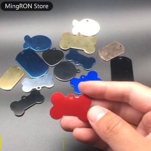 Customized Pet Name Number Address Dog Collar Tag Color Bone Pendant Dog Medal Engraving Name Personalized Number Kitten Dog Puppy Necklace Chain Accessories
