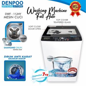 Denpoo Mesin Cuci 1 Tabung Fully Automatic - DWF 112 HY