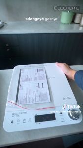 ECOHOME Induction Cooker EIC101 Kompor Induksi Low Watt with Durable Crystal Glass Screen