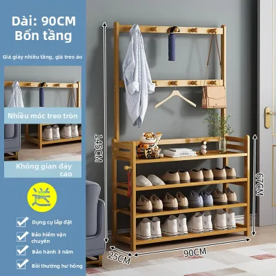 AIMUKE | Giá Đựng Giày Nhiều Tầng Đơn Giản với Giá Treo Áo