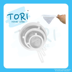TORI HOME Nylon Sieve Strainer Double Layer Extra Fine | Food Colanders | Penapis Tepung | Penapis Santan | Penapis plastik | Tea Filter | Coffee Filter Dua lapis harus