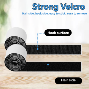 Strong Self-Adhesive Velcro Suitable for Fixing Wires/Carpets/Tools and Can Be Cut Without Leaving Residue