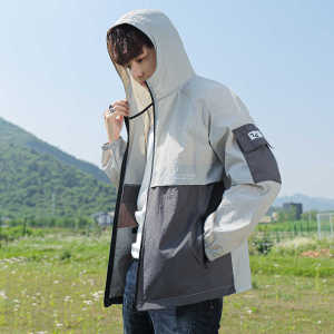 Summer Youth Thin Sun Protective Clothes Coat Mens Casual Loose High School Student Fashion Brand Handsome Sun-Protective Clothing Jacket