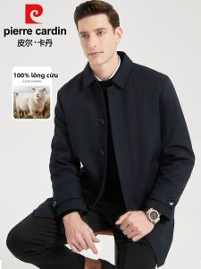 Pierre Cardin | Áo Khoác Nam Kinh Doanh Đầy Lông Cừu 100%