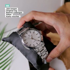 PhiLipe Ricci Jam Tangan Pria Analog Strap Rantai Besi Stainless Steel Gaya Kasual 5040B Model Klasik Free Box