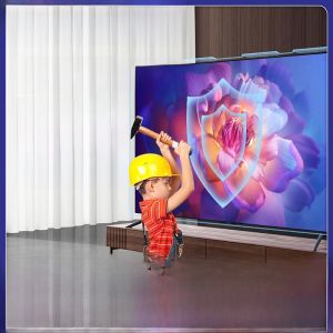 Tempered Glass Screen Protector for TCL TV Shatterproof Impact Resistant LCD TV Cover Modern Minimalist Style Home Fabric Dust Cover