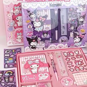 Kuromi Melody Diary Set ng Sanrio na Lisensyado regalo sa kahon ng regalo para sa mag-aaral na laru