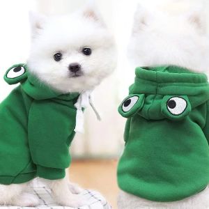 Dog Frog Shape Hoodies Pet Dog Cat Coats Winter Warm Cosplay Costume Pet Clothes Hooded Sweatshirt Suitable for S/M/L Dogs