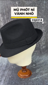 Mũ phớt nam – Mũ Fedora nam vành nhỏ len nỉ CQ2218