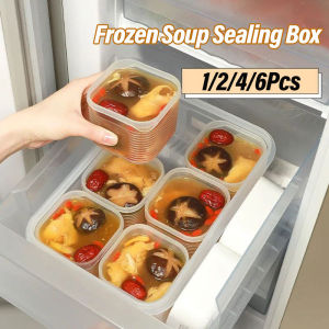 1/2/4/6Pcs 400ml Frozen Soup Box With Lid Fresh Keeping Freezing Container Kitchen Food Sealing Box Ice Tray With Lid Iced Coffee Cup With Lid - Lazada
